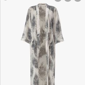Allsaints carine feathered kimono NWT